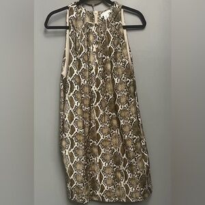 H&M Brown Snake Print Mini Dress